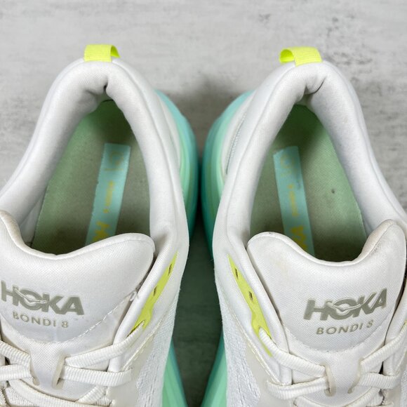 Hoka One One Bondi 8 Running Shoes - Women's Size 11 - White - Picture 8 of 10